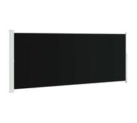 vidaXL Auvent Latéral Rétractable de Patio Ecran de Jardin Ecran d'Intimité Terrasse Balcon Extérieur Résistance aux UV 200x500 cm Noir