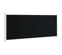 vidaXL Auvent Latéral Rétractable de Patio Ecran de Jardin Ecran d'Intimité Terrasse Balcon Extérieur Résistance aux UV 200x500 cm Noir