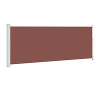 vidaXL Auvent Latéral Rétractable de Patio Ecran de Jardin Ecran d'Intimité Terrasse Balcon Extérieur Résistance aux UV 180x500 cm Marron