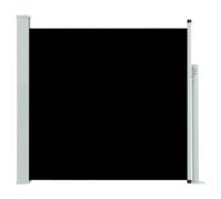 vidaXL Auvent Latéral Rétractable de Patio Ecran de Jardin Ecran d'Intimité Terrasse Balcon Extérieur Résistance aux UV 170x300 cm Noir
