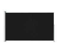 vidaXL Auvent Latéral Rétractable de Patio Ecran de Jardin Ecran d'Intimité Terrasse Balcon Extérieur Résistance aux UV 180x300 cm Noir