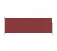 vidaXL Auvent Latéral Rétractable de Patio Ecran de Jardin Ecran d'Intimité Terrasse Balcon Extérieur Résistance aux UV 220x600 cm Rouge