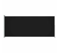 vidaXL Auvent Latéral Rétractable de Patio Ecran de Jardin Ecran d'Intimité Terrasse Balcon Extérieur Résistance aux UV 180x500 cm Noir