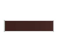 vidaXL Auvent Latéral Rétractable de Patio Ecran d'Intimité Auvent de Jardin Auvent de Balcon Terrasse Extérieur Arrière-Cour 140x600 cm Marron