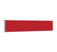 vidaXL Auvent Latéral Rétractable de Patio Store Latéral Brise-Vue Abri Soleil Jardin Terrasse Balcon Exterieur Résistant aux UV 100x500 cm Rouge