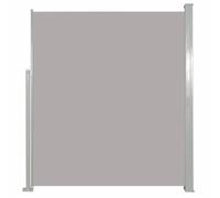 vidaXL Auvent Latéral Rétractable de Patio Store Latéral Brise-Vue Abri Soleil Jardin Terrasse Balcon Exterieur Résistant aux UV 120x500 cm Gris