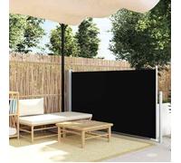Auvent latéral rétractable de patio 120x500 cm Noir