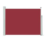 vidaXL Auvent Latéral Rétractable de Patio Store Latéral Brise-Vue Abri Soleil Jardin Terrasse Balcon Exterieur Résistant aux UV 100x500 cm Rouge
