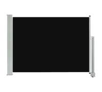 vidaXL Auvent Latéral Rétractable de Patio Store Latéral Brise-Vue Abri Soleil Jardin Terrasse Balcon Exterieur Résistant aux UV 80x300 cm Noir