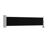 vidaXL Auvent Latéral Rétractable de Patio Store Latéral Brise-Vue Abri Soleil Jardin Terrasse Balcon Exterieur Résistant aux UV 60x300 cm Noir