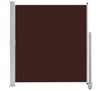 vidaXL Auvent Latéral Rétractable de Patio Store Latéral Brise-Vue Abri Soleil Jardin Terrasse Balcon Exterieur Résistant aux UV 140x300 cm Marron