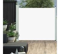 vidaXL Auvent Latéral Rétractable de Patio Store Latéral Brise-vue Abri Soleil Jardin Terrasse Balcon Exterieur Résistant 48371 Blanc G