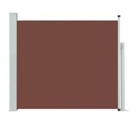 vidaXL Auvent Latéral Rétractable de Patio Store Latéral Brise-Vue Abri Soleil Jardin Terrasse Balcon Exterieur Résistant aux UV 100x300 cm Marron