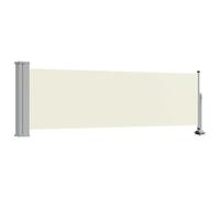 vidaXL Auvent Latéral Rétractable de Patio Store Latéral Brise-Vue Abri Soleil Jardin Terrasse Balcon Exterieur Résistant aux UV 80x300 cm Crème