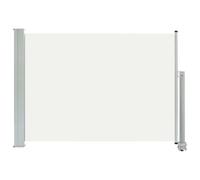 vidaXL Auvent Latéral Rétractable de Patio Store Latéral Brise-Vue Abri Soleil Jardin Terrasse Balcon Exterieur Résistant aux UV 80x300 cm Crème