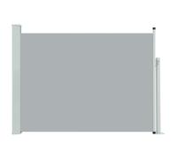 vidaXL Auvent Latéral Rétractable de Patio Store Latéral Brise-Vue Abri Soleil Jardin Terrasse Balcon Exterieur Résistant aux UV 100x500 cm Gris