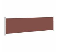vidaXL Auvent Latéral Rétractable de Patio Store Latéral Brise-Vue Abri Soleil Jardin Terrasse Balcon Exterieur Résistant aux UV 140x500 cm Marron