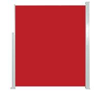 vidaXL Auvent Latéral Rétractable de Patio Store Latéral Brise-Vue Abri Soleil Jardin Terrasse Balcon Exterieur Résistant aux UV 100x500 cm Rouge
