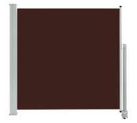vidaXL Auvent Latéral Rétractable de Patio Store Latéral Brise-Vue Abri Soleil Jardin Terrasse Balcon Exterieur Résistant aux UV 160x300 cm Marron