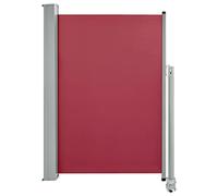 vidaXL Auvent Latéral Rétractable de Patio Store Latéral Brise-Vue Abri Soleil Jardin Terrasse Balcon Exterieur Résistant aux UV 120x300 cm Rouge