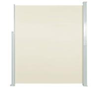 vidaXL Auvent Latéral Rétractable de Patio Store Latéral Brise-Vue Abri Soleil Jardin Terrasse Balcon Exterieur Résistant aux UV 140x500 cm Crème
