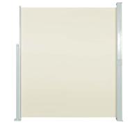 vidaXL Auvent Latéral Rétractable de Patio Store Latéral Brise-Vue Abri Soleil Jardin Terrasse Balcon Exterieur Résistant aux UV 170x300 cm Crème