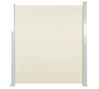 vidaXL Auvent Latéral Rétractable de Patio Store Latéral Brise-Vue Abri Soleil Jardin Terrasse Balcon Exterieur Résistant aux UV 100x500 cm Crème