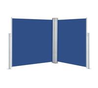 vidaXL Auvent Latéral Rétractable Écran d'Intimité de Jardin Pare-Soleil de Terrasse Enroulement Automatique Résistant aux UV Bleu 160x600 cm
