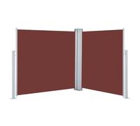 vidaXL Auvent latéral rétractable 100 x 600 cm Marron résistant aux UV pour terrasse et jardin