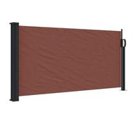 vidaXL Auvent latéral rétractable Marron 100x500 cm
