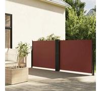Auvent latéral rétractable rouge 120x1000 cm écran d’intimité de jardin vidaXL