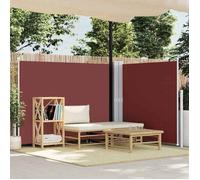 vidaXL Auvent latéral rétractable Brise-vue abri-soleil Résistant aux UV Marron 140×600 cm