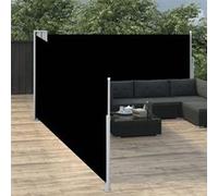 vidaXL Auvent latéral rétractable Noir 100 x 1000 cm Noir G