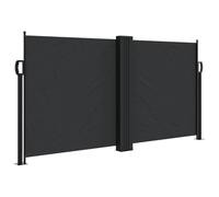 vidaXL Auvent latéral rétractable Noir 120x600 cm