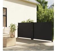 vidaXL Auvent latéral rétractable 140x1000 cm Noir – Écran d'intimité extérieur