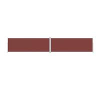 vidaXL Auvent Latéral Rétractable Pare-Brise de Balcon Pare-Soleil de Jardin Pare-Vue de Terrasse Extérieur Patio Arrière-Cour Marron 180x1000 cm
