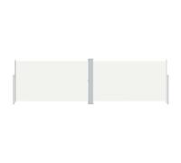 vidaXL Auvent Latéral Rétractable Pare-Brise de Balcon Pare-Soleil de Jardin Pare-Vue de Terrasse Extérieur Patio Arrière-Cour Crème 180x600 cm