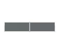 vidaXL Auvent Latéral Rétractable Pare-Brise de Balcon Pare-Soleil de Jardin Pare-Vue de Terrasse Extérieur Patio Arrière-Cour Anthracite 200x1000 cm