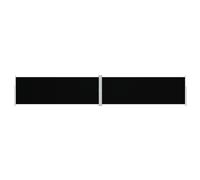 vidaXL Auvent Latéral Rétractable Pare-Brise de Balcon Pare-Soleil de Jardin Pare-Vue de Terrasse Extérieur Patio Arrière-Cour Noir 180x1000 cm