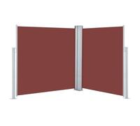 vidaXL Auvent Latéral Rétractable Pare-Brise de Balcon Pare-Soleil de Jardin Pare-Vue de Terrasse Extérieur Patio Arrière-Cour Marron 140x600 cm