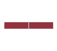vidaXL Auvent Latéral Rétractable Pare-Brise de Balcon Pare-Soleil de Jardin Pare-Vue de Terrasse Extérieur Patio Arrière-Cour Rouge 180x1200 cm