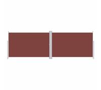 vidaXL Auvent Latéral Rétractable Pare-Brise de Balcon Pare-Soleil de Jardin Pare-Vue de Terrasse Extérieur Patio Arrière-Cour Marron 200x600 cm
