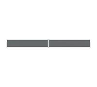 vidaXL Auvent Latéral Rétractable Pare-Brise de Balcon Pare-Soleil de Jardin Pare-Vue de Terrasse Extérieur Patio Arrière-Cour Anthracite 117x1200 cm