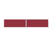 vidaXL Auvent Latéral Rétractable Pare-Brise de Balcon Pare-Soleil de Jardin Pare-Vue de Terrasse Extérieur Patio Arrière-Cour Rouge 200x1000 cm