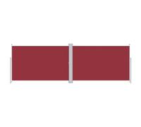 vidaXL Auvent latéral rétractable – Pare-brise/pare-soleil pour balcon et jardin – Rouge 200x600 cm