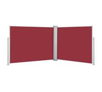 vidaXL Auvent Latéral Rétractable Store Latéral Brise-Vue Abri Soleil Jardin Terrasse Balcon Exterieur Résistant aux UV Rouge 140x1000 cm