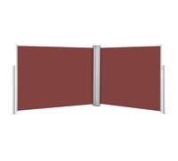 vidaXL Auvent Latéral Rétractable Store Latéral Brise-Vue Abri Soleil Jardin Terrasse Balcon Exterieur Résistant aux UV Marron 140x1000 cm