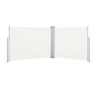 vidaXL Auvent Latéral Rétractable Store Latéral Brise-Vue Abri Soleil Jardin Terrasse Balcon Exterieur Résistant aux UV Crème 100x1000 cm