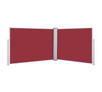 vidaXL Auvent Latéral Rétractable Store Latéral Brise-Vue Abri Soleil Jardin Terrasse Balcon Exterieur Résistant aux UV Rouge 120x1000 cm