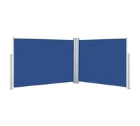 vidaXL Auvent Latéral Rétractable Store Latéral Brise-Vue Abri Soleil Jardin Terrasse Balcon Exterieur Résistant aux UV Bleu 100x1000 cm